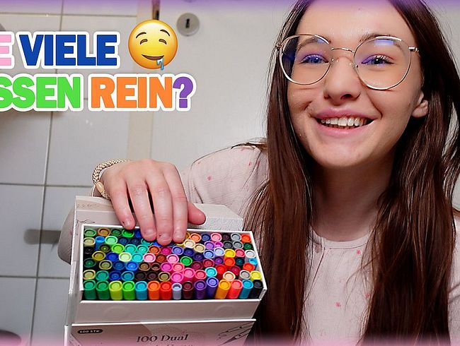 Stifte Challange! Wie viele passen in meine Pu**y!