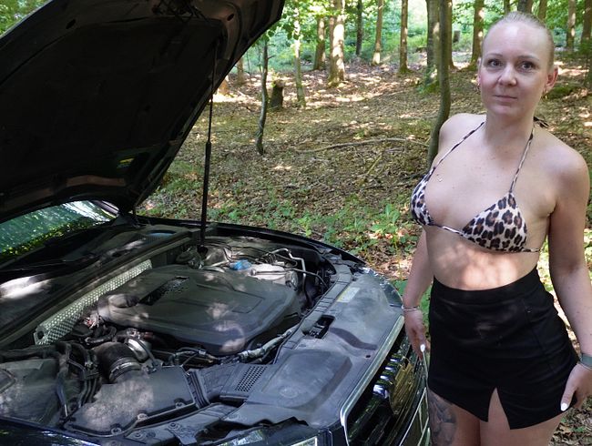 || AUTOPANNE ausgenutzt!! FREMDER fi**t mich richtig dreckig auf Motorhaube für Abschleppdienst ||